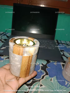 Quemador de incienso de madera epoxi de resina hecha a mano de lujo estilo árabe artístico Mubkhar para el ambiente espiritual del hogar y la decoración del regalo - Product Image 5