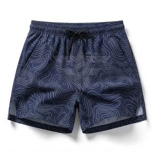 Shorts décontractés pour hommes, légers, 100 % coton, séchage rapide, respirants, taille à cordon, style moderne, pour l'été et le quotidien, marque privée - Product Image 1