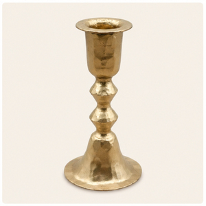 Handcrafted Hammered Gold <b>Brass</b> Taper Candle Holder Luxury Antique Metallic <b>Candlestick</b> Stand for Wedding Centerpieces - Product Image 1