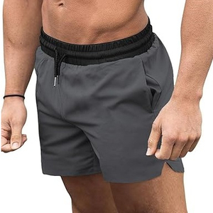 Shorts de Playa para Hombre, Sólidos, Transpirables, de Secado Rápido, Cintura Elástica, Casuales, de Poliéster/Algodón, para Usar Junto al Mar y en la Piscina - Product Image 3