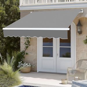 Auvent rétractable 78''D x 102''L x 59''H couleur gris - Product Image 6