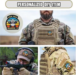 Pew Pew Madafak S! Embroidered Tactical <b>Patch</b> Irregular Shape Woven Fabric <b>Sew</b>-<b>On</b> <b>Patch</b> For Bags And Clothing - Product Image 4