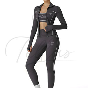 Nuevo Conjunto de Yoga de 3 Piezas para Mujer, Diseño de Última Moda, Alta Calidad, Conjunto de Yoga para Mujer al por Mayor - Product Image 3