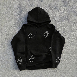 Factory Made Cut and Sew Boxy fit Streetwear Customized 100% Cotton Hoodies for <b>Man</b> Unique Patch Work Hoodies - Product Image 1