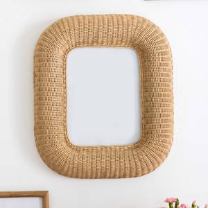 Modern Bohemian Rattan Picture <b>Frame</b> Handmade <b>Wall</b> Art Display <b>Frame</b> Natural Cane Wooden Photo <b>Frame</b> Home Decoration - Product Image 4