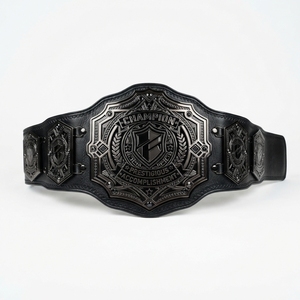 Ceinture de championnat sportive personnalisée, ceinture de trophée gravée avec plaque métallique, sangle en cuir, pour vainqueurs de tournois, vente en gros - Product Image 2