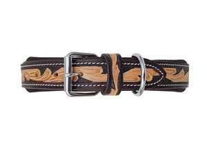 Handmade Western Leather <b>Dog</b> <b>Collar</b> Sunflower Pattern Buckle Closure Durable All Season Use Classic Style - Product Image 5