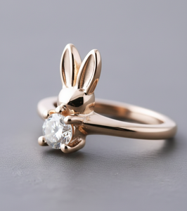 Bague Chrétienne Minimaliste de Haute Qualité en Argent Sterling 925 Massif Plaqué Or 22 carats avec Zircon Sertis en Sceau et Coupe Brillante, Motif Chat - Product Image 3