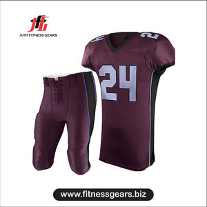 Men's American Football Jersey Pants Set Sublimated Moisture Wicking V-Neck Short Sleeve Mesh Uniform 24 - Product Image 1