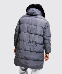 Women's Long Puffer Jacket Cow Skin Hood Breathable Winter Warm Heavyweight Autumn/Winter Season <b>Polyester</b> <b>Filled</b> Quilted Nylon - Product Image 4