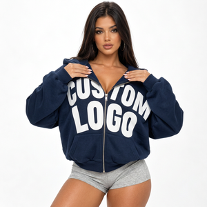 Sudaderas con capucha de algodón al por mayor, 320 g/m², estilo francés, cortas, con puños acanalados, para tiendas de ropa boutique. - Product Image 3