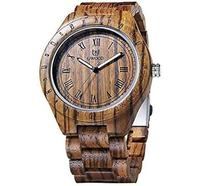 Montres 100% Quartz Naturel en Bois pour Usage Quotidien, Cadran Personnalisé 24 Heures, Sifflet d'Urgence, Design Art Déco Français, Fait Main, Unisexe, Antique