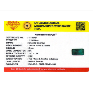 Natural Zambian Emerald 5.95 Carat Loose Gemstone Emerald Cut for Fine Jewelry - Product Image 4