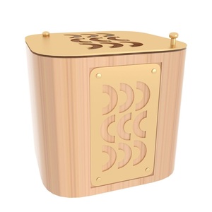 Brûleur d'encens de luxe en bois avec couvercle métallique, Mubkhar arabe, brûleur électrique d'Oud et de Bakhoor, décoration d'intérieur du Moyen-Orient, support de Bukhoor, Mubkhar - Product Image 1