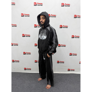 <b>Men</b> Winter Oversized Tracksuit Set Full Zip Hoodie Jogger Pants Casual Streetwear Sports Training Two Piece <b>Sweat</b> <b>Suit</b> - Product Image 2