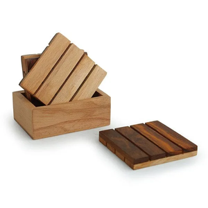 Acacia Wood Eco-Friendly Square Classic Design Custom Thickness 4mm/5mm <b>Coasters</b> by FAIZA CRAFT - Product Image 5