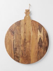 Western Acacia Wood Cutting Board (Round 1.5cm Thick)-Handle Pizza Board 100% Eco-Friendly 100% Handmade Craftera Exports - Product Image 5