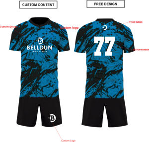 ชุดเสื้อเจอร์ซีย์กีฬาสีเขียวคลาสสิกสำหรับผู้ชาย แบบสั้น ผลิตจากโพลีเอสเตอร์ 100% รุ่นใหม่ล่าสุด ชุดฟุตบอลพร้อมสกรีนโลโก้ตามสั่ง - Product Image 6