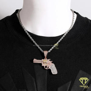 Iced Out Statement Hip Hop Pendant in 925 Sterling Silver with VVS Moissanite Diamond Design - Product Image 5