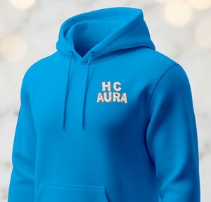 เสื้อฮู้ดดี้คุณภาพพรีเมียมระดับมืออาชีพ สีฟ้าอ่อน พร้อมป้ายปักโลโก้แบบเชนิลล์สั่งทำพิเศษ คุณภาพเยี่ยม ยอดขายดีที่สุด เป็นมิตรต่อสิ่งแวดล้อม - Product Image 1