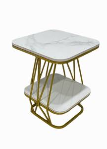 Mesa de Centro de Diseño Nórdico Único y Popular, Hecha a Mano, Moderna, Blanca, de Lujo, con Color Personalizado, Muebles Metálicos - Product Image 2