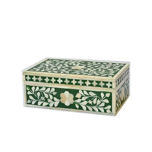 Luxury Bone Inlay Wooden <b>Trinket</b> Jewelry <b>Box</b> Mother of Pearl Gift Storage - Product Image 6