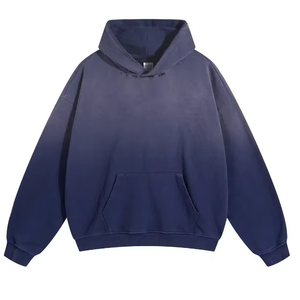 Sudadera con Capucha Oversize con Degradado Teñido por Pulverización, Lavado Vintage, Efecto Desgastado, de Algodón de Alto Gramaje 450 GSM, Estilo Streetwear - Product Image 6