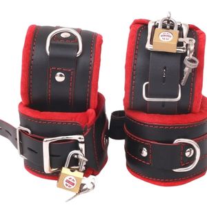 สายรัดข้อมือและข้อเท้าหนังวัวแท้พรีเมียมพร้อมแผ่นรองหนา - Product Image 4