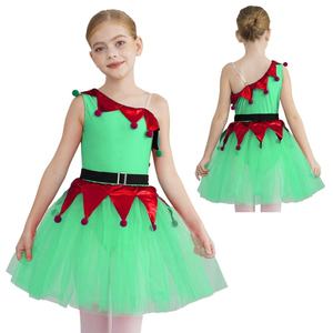 4-16 gonne <span class=keywords><strong>Tutu</strong></span> per danza di natale per bambine vestono Costume da <span class=keywords><strong>Ballerina</strong></span> tuta senza maniche <span class=keywords><strong>con</strong></span> set di cinture - Product Image 3