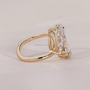 Igi/gia แล็บตัดเพชรวินเทจ14K สีเหลืองแหวนแต่งงาน/งานหมั้นใส่ได้ทั้งชายและหญิงสีขาวทองคุณภาพดีสำหรับงานปาร์ตี้ครบรอบ-คุ้มค่า - Product Image 3