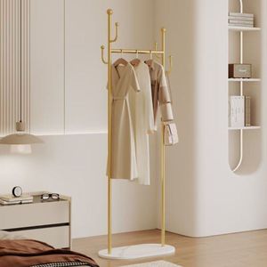 Appendiabiti Autoportante in Metallo Dorato con Base in Marmo - Stendibiancheria Multiuso per Camera da Letto e Cappelli - Product Image 4