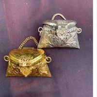 Porte-monnaie rigide en métal de qualité supérieure avec doublure en velours, motif bonbons fait main, petit portefeuille à monnaie pour femme, mini sac à main de luxe, cadeau