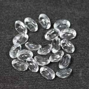 Topacio blanco natural ovalado, facetado, calibrado, suelto, certificado, sin tratar, listo para engastar en joyería. - Product Image 1