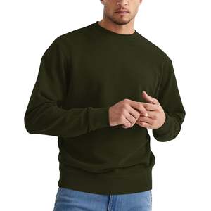Sudadera Oversize de Cuello Redondo para Hombre, Suave, de Peso Medio, 100% Algodón Felpa, 300 GSM, Básica, con Dobladillo y Puños Acanalados para Invierno - Product Image 4