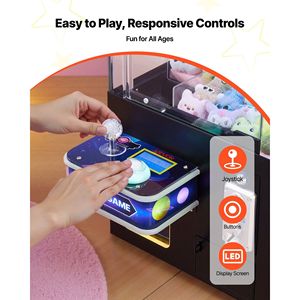 Macchina Acchiappacaramelle di Medie Dimensioni con Artigli in Acciaio di Precisione, Gioco Arcade con Luci e Suoni - Product Image 4