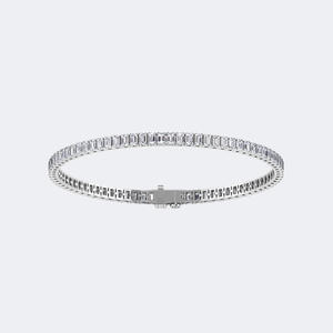 Pulsera de tenis con diamantes y esmeraldas de 8.00 quilates con engaste en barra - Product Image 2
