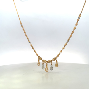 Colgante de Oro Sólido de 22K con Colgante Cuadrado Natural para Bodas - Product Image 5