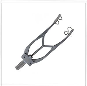 เครื่องถ่างตาแบบแมนนวล สแตนเลสสตีล พร้อมกลไกปรับระดับ ใบมีดแบบเจาะรู ขนาด 14 มม. ยาว x 5 มม. ลึก ขนาดเล็ก - Product Image 1