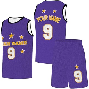 Uniformes de Baloncesto Sublimados Personalizados de la Mejor Calidad OEM/ODM, Tallas Grandes para Adultos, Color Personalizado, Conjunto de Cuello, Transpirable, Antibacteriano - Product Image 1