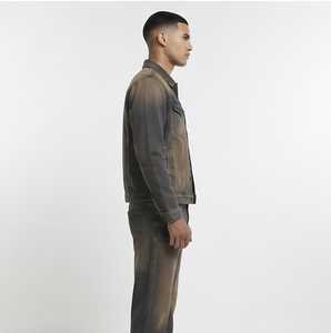 Men <b>Denim</b> Jeans Tracksuit Bottom Streetwear Fashion <b>Denim</b> <b>Jacket</b> Pants Set Men's Manufacture Street Style <b>Denim</b> Tracksuit Mens - Product Image 6