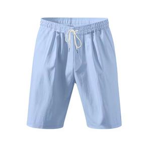 Shorts Bermuda décontractés pour hommes, couleur unie, satin, logo sur le devant, cordon de serrage, taille mi-haute, respirants - Product Image 3