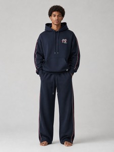 Classic Men Tracksuit Set Stand Collar Zip Jacket and Elastic Waist Jogger Pants Lightweight <b>Athletic</b> Workout Running Casual - Product Image 1