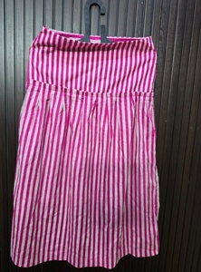 Falda midi plisada a rayas de cintura alta para mujer, estilo casual, tejida, cómoda y ajustada - Product Image 6