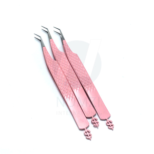 Pinzas de Acero Inoxidable de Primera Calidad para Pestañas, Punta Ultrafina para Extensiones de Pestañas 3D/6D, Diseño Dorado, 10 mm de Longitud - Product Image 6