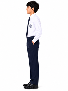Boys <b>school</b> uniform formal shirt and <b>trousers</b> set premium <b>school</b> dress uniform boys white full sleeve <b>school</b> shirt <b>navy</b> <b>blue</b> - Product Image 2