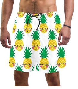 Vintage High Waist Plus Size Men's Shorts-Elastic Waist Breathable & Waterproof Washable - Product Image 2