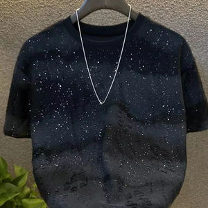 Men's & Women's Starry Scatter <b>Rhinestone</b> Hoodie 2026 Jet Black Regular Fit Silver Sparkle Crystal Streetwear <b>Top</b> HD - Product Image 1