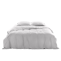 Ensemble de literie d'hôtel en polyester blanc de haute qualité 300TC, OEM ODM, vente en gros, doux, respirant, durable, linge de lit de luxe personnalisable