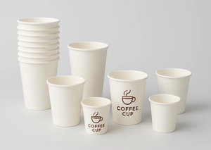 Gobelets en papier kraft jetables avec couvercles blancs, design à paroi simple/double/ondulée pour boissons chaudes, gobelets à café écologiques à emporter - Product Image 3