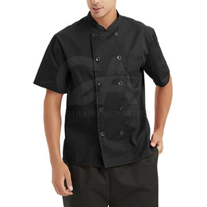 Veste de chef de cuisine confortable pour usage quotidien en restaurant, veste de chef exécutive de luxe avec passepoil de couleur personnalisée, professionnelle - Product Image 2